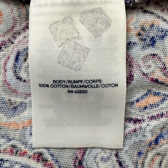 Lands’ End Blue Notch Neckline Paisley Jersey Knit Dress - Picture 10 of 12